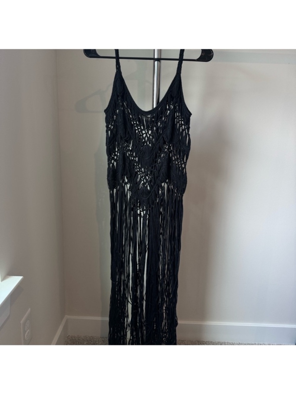 Crochet Fringe Festival Maxi Dress